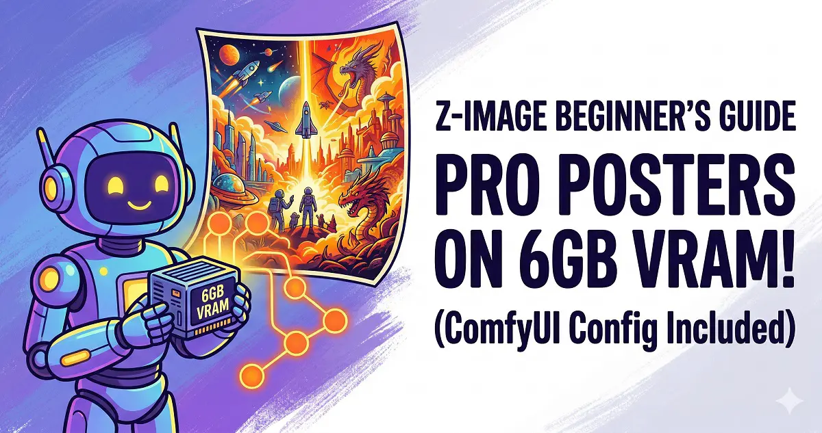 Z-Image Beginner’s Guide: Pro Posters on 6GB VRAM! (ComfyUI Config Included)