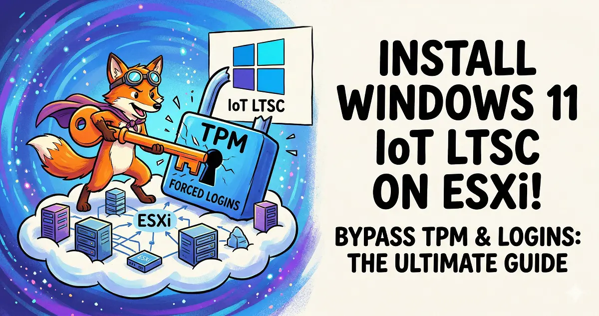 The Ultimate Guide to Installing Windows 11 IoT LTSC on ESXi: Bypassing TPM, Forced Logins, and Troubleshooting
