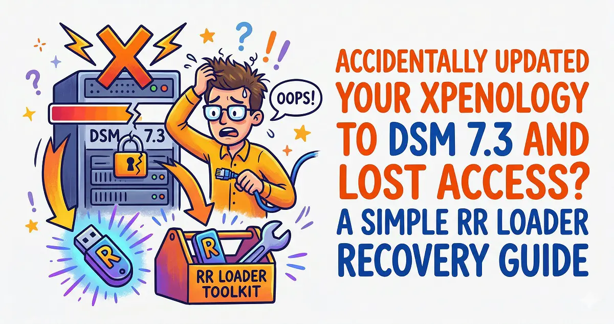 Accidentally Updated Your Xpenology to DSM 7.3 and Lost Access? A Simple RR Loader Recovery Guide