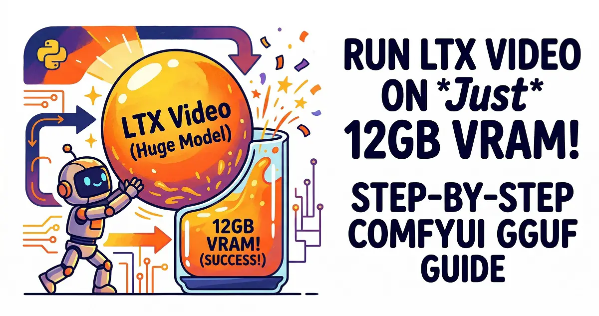 Run LTX Video on 12GB VRAM! A Step-by-Step ComfyUI GGUF Workflow Guide