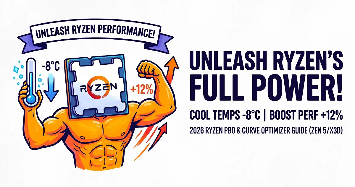 The Ultimate 2026 Ryzen PBO & Curve Optimizer Guide: Lower Temps by 8°C and Boost Multi-Core Performance by 12% (Zen 5/X3D)