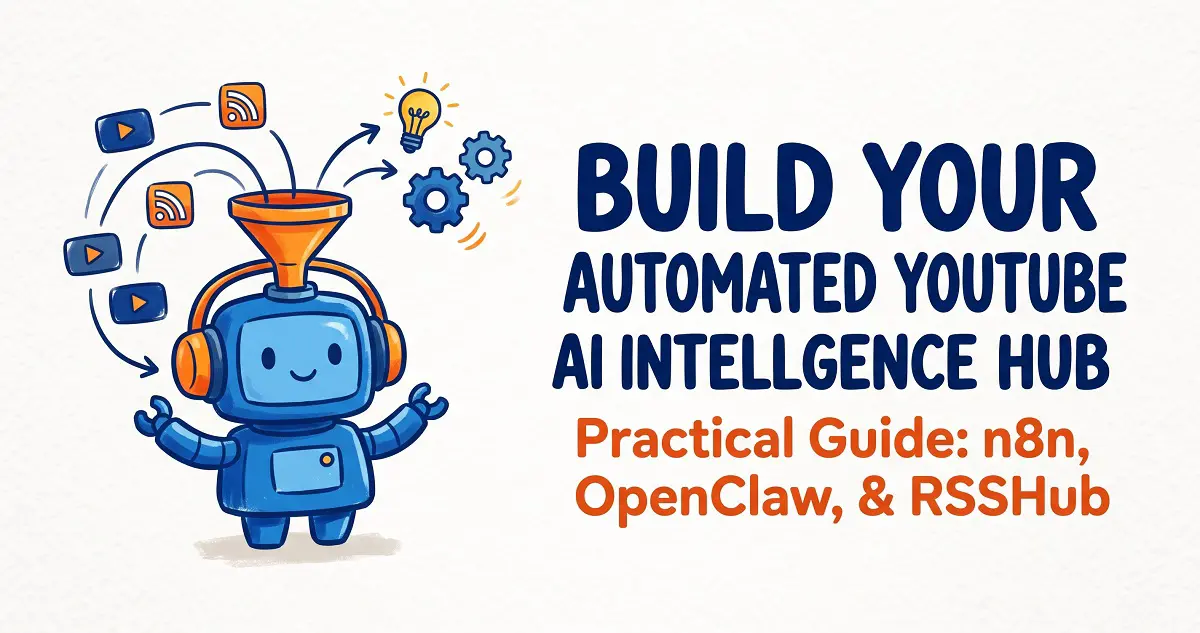 [Practical Guide] Build an Automated YouTube AI Intelligence Hub with n8n, OpenClaw, and RSSHub
