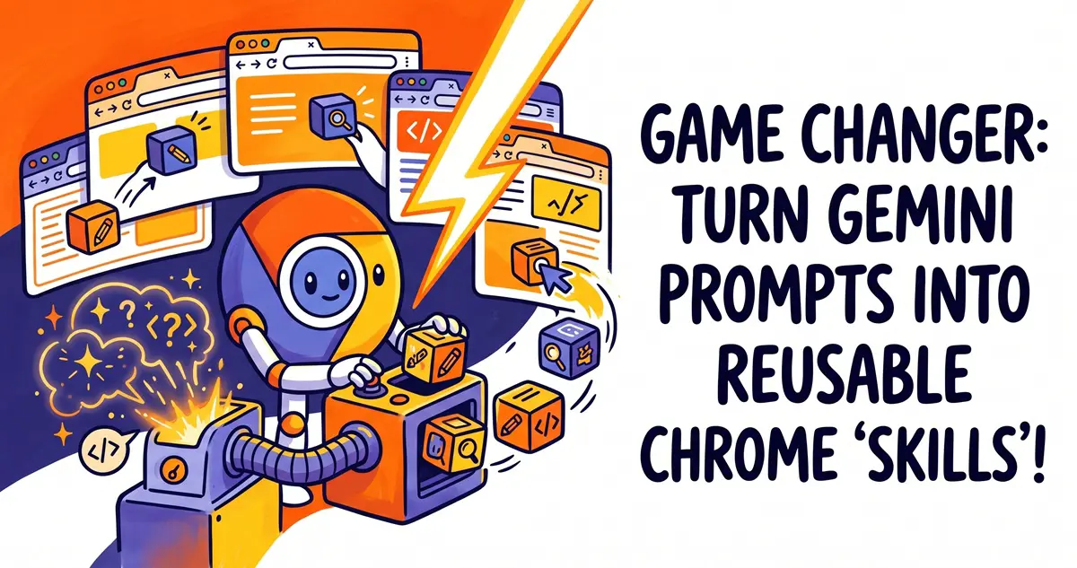 Chrome’s Major Update! Use 'Skills' to Turn Gemini Prompts into Reusable Tools for Multi-Tab Productivity
