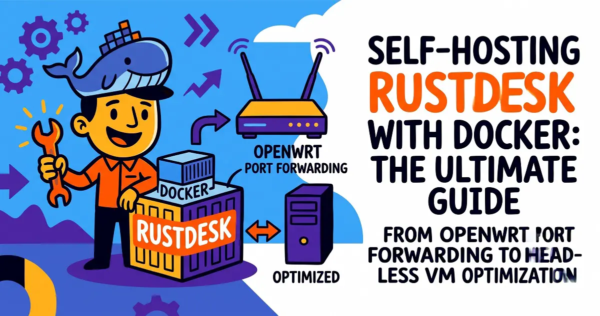 Self-Hosting RustDesk with Docker: The Ultimate Guide from OpenWrt Port Forwarding to Headless VM Optimization