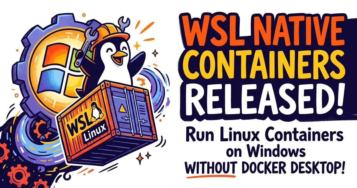 WSL Native Containers Released: Run Linux Containers on Windows Without Docker Desktop